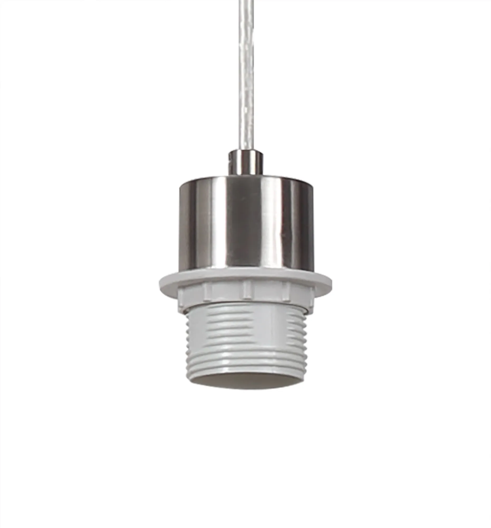 Baymont 40cm Shade 2m 3 Light Pendant Polished Chrome, Silver Leaf, Frosted Diffuser DK0804  Deco Baymont CH SL